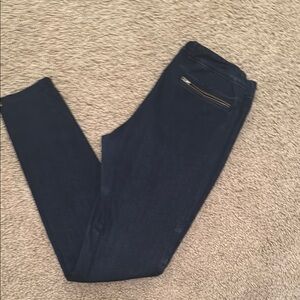 J. Crew Navy Skinny Pants with Zipper Accent
